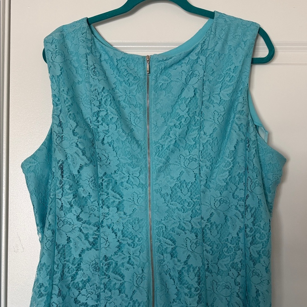 Dress Barn Sleeveless Lace A-Line Dress - Picture 4 of 5